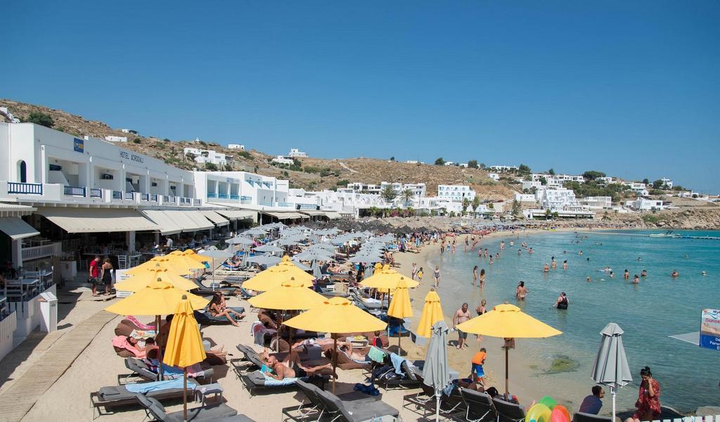 Acrogiali Beachfront Hotel Mykonos Platys Gialos  Ngoại thất bức ảnh